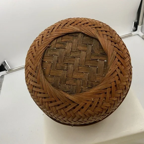 Vintage 20th Century Asian Ikebana Flower Basket